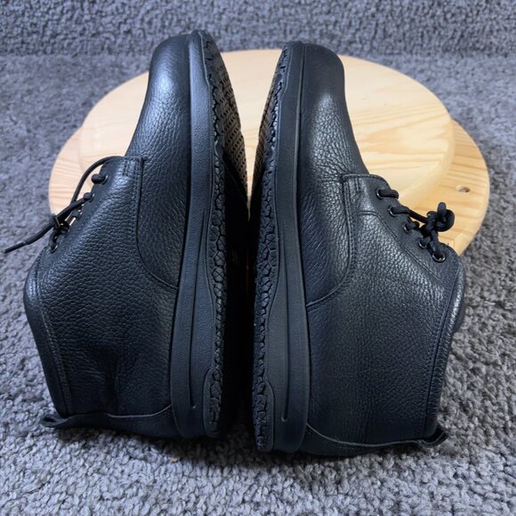 SAS Alpine Ankle Boots Women Size 8 Extra Wide Black Pebbled Leather Made in USA - Picture 5 of 8